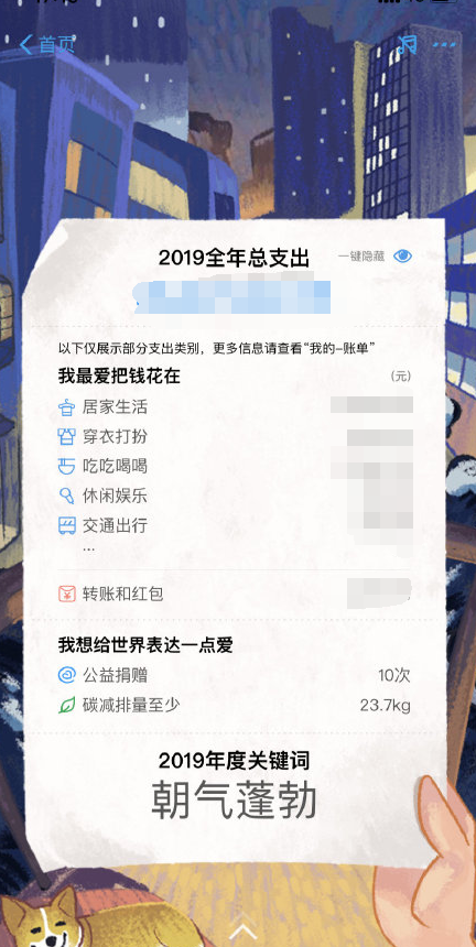 支付寶發(fā)年度賬單，它lei了